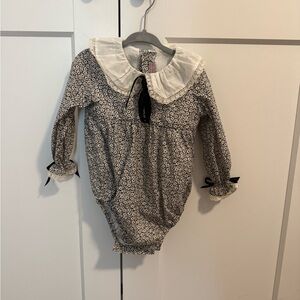 La Coqueta Floral Dress with Lace Collar